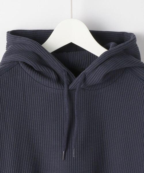 green label relaxing(グリーンレーベルリラクシング)の「<GLR/ lab>ワッフル フーディー 長袖 パーカー(パーカー・メンズ・オリーブ/ネイビー/ナチュラル・XL/L/M/S)」の8枚目の写真
