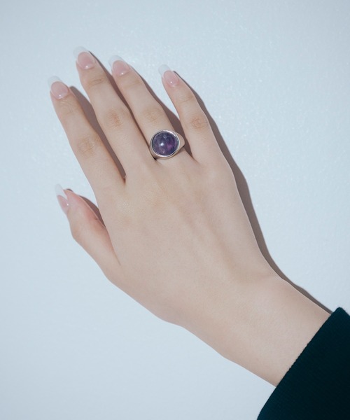 Romansual(ロマンシュアル)の「Romansual/ラウンドストーンリング(リング・レディース・シルバー/ゴールド・FREE)」の5枚目の写真