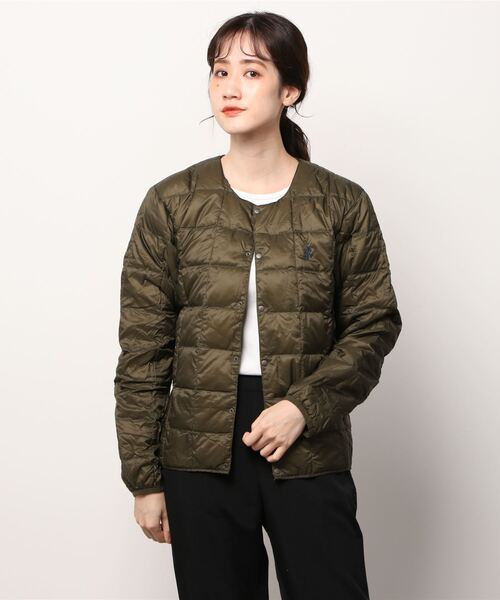 Gramicci（グラミチ）の「『GRAMICCI × TAION』INNER DOWN JACKET（ダウンジャケット/コート・レディース・ブラック/ベージュ/オリーブ・SMALL/MEDIUM/LARGE/X-LARGE/XX-LARGE）」の8枚目の写真