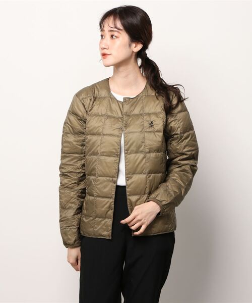 Gramicci（グラミチ）の「『GRAMICCI × TAION』INNER DOWN JACKET（ダウンジャケット/コート・レディース・ブラック/ベージュ/オリーブ・SMALL/MEDIUM/LARGE/X-LARGE/XX-LARGE）」の9枚目の写真