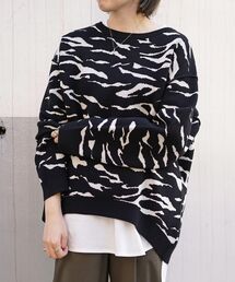 DROIT BELLO | DROIT BELLO（ドロイトベロ） ゼブラ柄ジャガードプルオーバー(ニット/セーター)