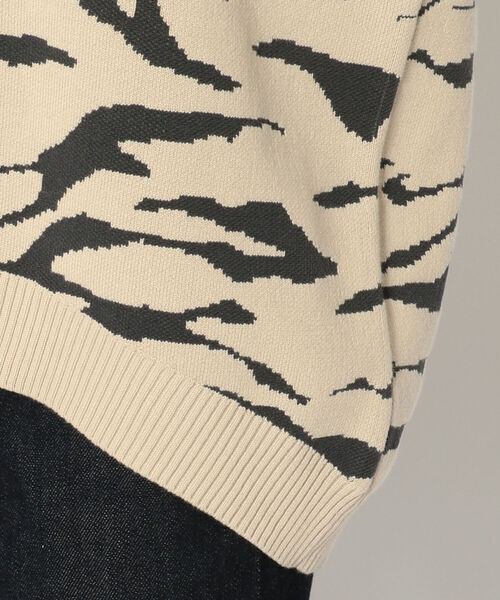 DROIT BELLO(ドロイトベロ)の「DROIT BELLO(ドロイトベロ) ゼブラ柄ジャガードプルオーバー(ニット/セーター・レディース・ライトベージュ/ブラック・FREE)」の9枚目の写真