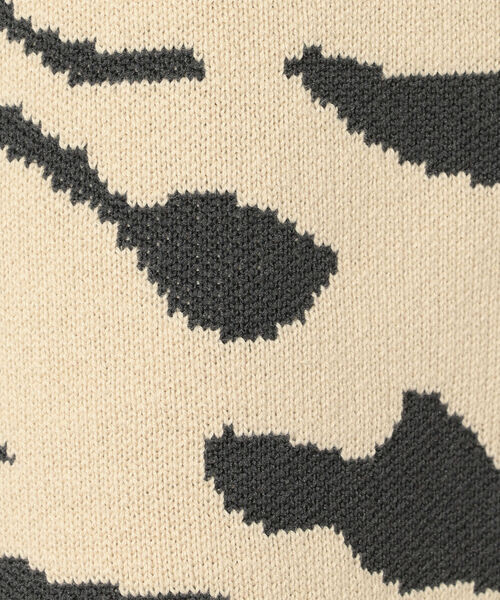 DROIT BELLO(ドロイトベロ)の「DROIT BELLO(ドロイトベロ) ゼブラ柄ジャガードプルオーバー(ニット/セーター・レディース・ライトベージュ/ブラック・FREE)」の8枚目の写真