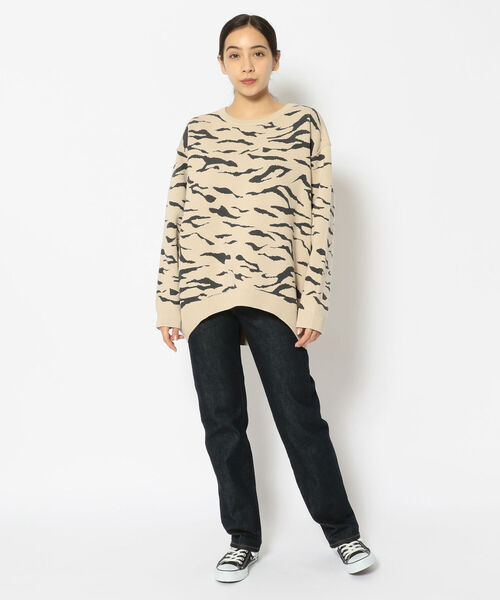 DROIT BELLO(ドロイトベロ)の「DROIT BELLO(ドロイトベロ) ゼブラ柄ジャガードプルオーバー(ニット/セーター・レディース・ライトベージュ/ブラック・FREE)」の7枚目の写真