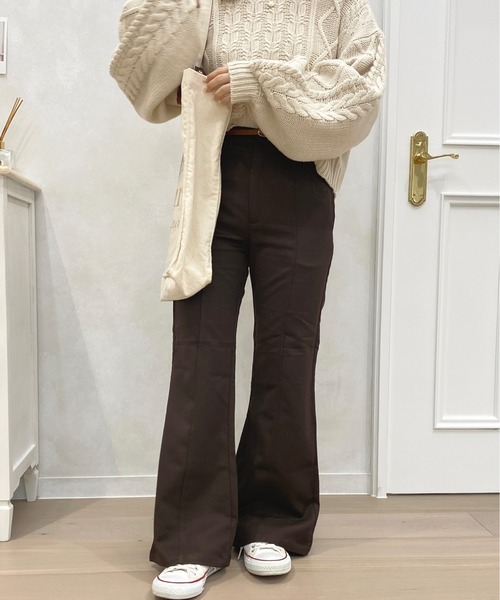 apres jour（アプレジュール）の「センターシームフレアパンツ【ZOZOTOWN限定アイテム】（その他パンツ・レディース・モカ/ダークグリーン/ダークブラウン・MEDIUM/SMALL/X-LARGE）」の13枚目の写真