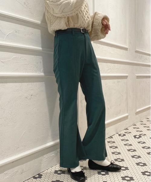 apres jour（アプレジュール）の「センターシームフレアパンツ【ZOZOTOWN限定アイテム】（その他パンツ・レディース・モカ/ダークグリーン/ダークブラウン・MEDIUM/SMALL/X-LARGE）」の8枚目の写真