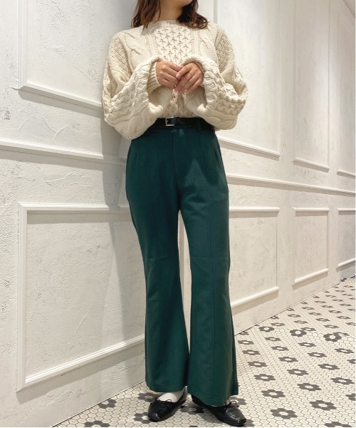 apres jour（アプレジュール）の「センターシームフレアパンツ【ZOZOTOWN限定アイテム】（その他パンツ・レディース・モカ/ダークグリーン/ダークブラウン・MEDIUM/SMALL/X-LARGE）」の6枚目の写真