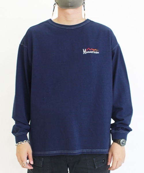 MANASTASH（マナスタッシュ）の「MANASTASH/マナスタッシュ　VENT L/S TEE 22 ベントロングスリーブティー22　7123043（Tシャツ/カットソー・メンズ・グリーン/ホワイト/ネイビー・LARGE/MEDIUM/X-LARGE）」の3枚目の写真