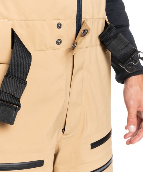 QUIKSILVER　GORE-TEX ベージュ ビブパンツ QUIKSILVER GORE-TEX ベージュ ビブパンツ