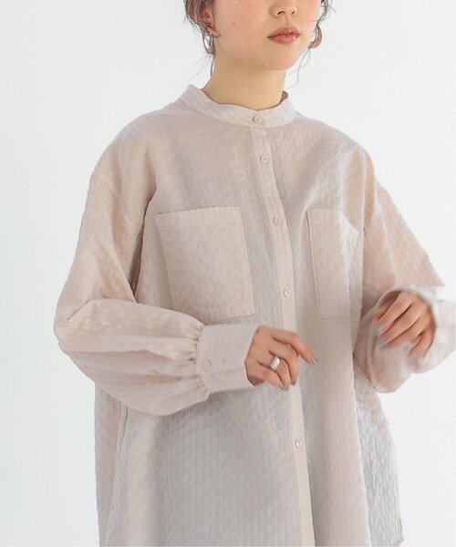 RAY CASSIN（レイカズン）の「マルチストライプシアーシャツ（シャツ/ブラウス・レディース・イエロー/パープル/ピンク・FREE）」の3枚目の写真