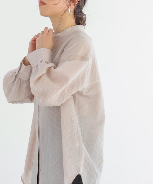 RAY CASSIN（レイカズン）の「マルチストライプシアーシャツ（シャツ/ブラウス・レディース・イエロー/パープル/ピンク・FREE）」の4枚目の写真