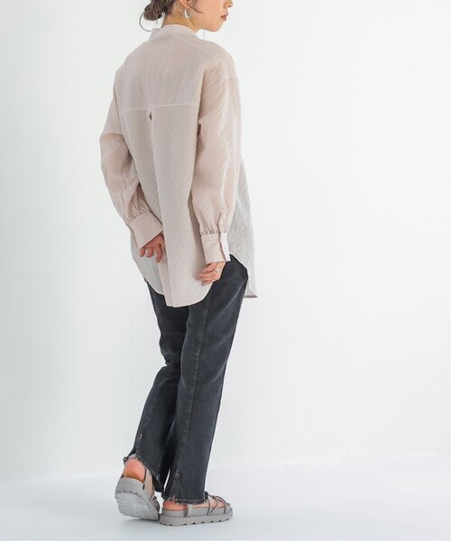 RAY CASSIN（レイカズン）の「マルチストライプシアーシャツ（シャツ/ブラウス・レディース・イエロー/パープル/ピンク・FREE）」の7枚目の写真