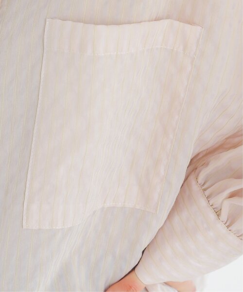 RAY CASSIN（レイカズン）の「マルチストライプシアーシャツ（シャツ/ブラウス・レディース・イエロー/パープル/ピンク・FREE）」の12枚目の写真