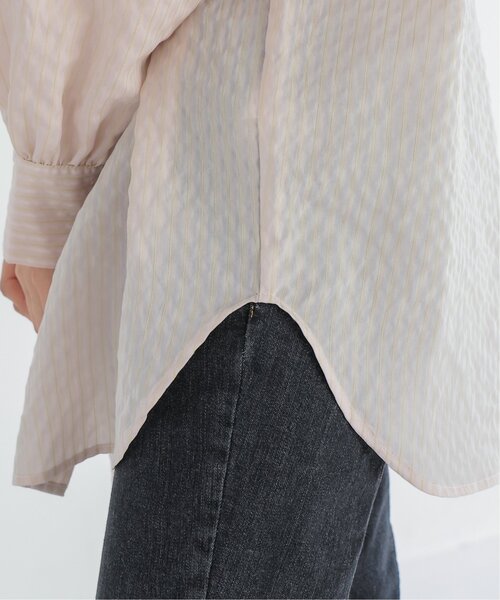 RAY CASSIN（レイカズン）の「マルチストライプシアーシャツ（シャツ/ブラウス・レディース・イエロー/パープル/ピンク・FREE）」の13枚目の写真