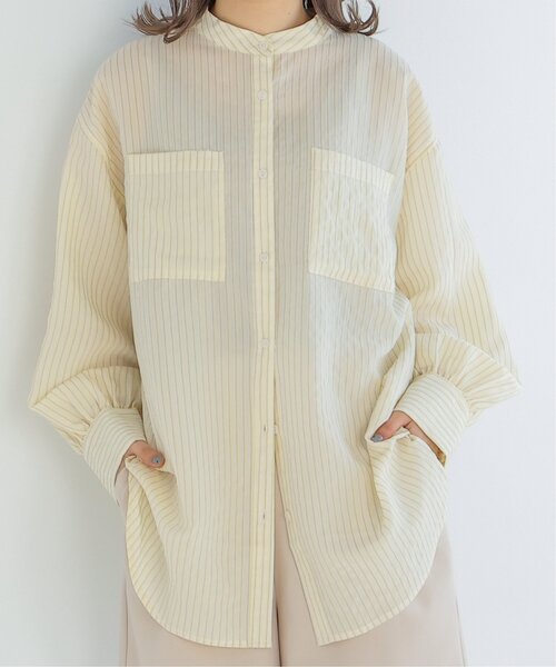 RAY CASSIN（レイカズン）の「マルチストライプシアーシャツ（シャツ/ブラウス・レディース・イエロー/パープル/ピンク・FREE）」の21枚目の写真