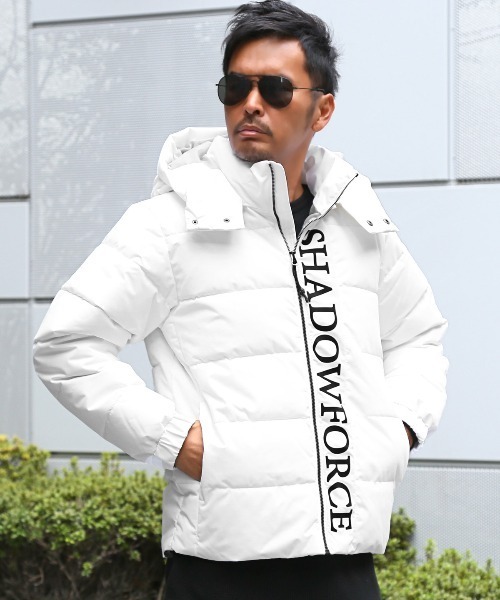 LUXSTYLE(ラグスタイル)の「フードロゴプリント中綿ブルゾン(ブルゾン・メンズ・ブラック/ホワイト・M/L/XL)」の12枚目の写真
