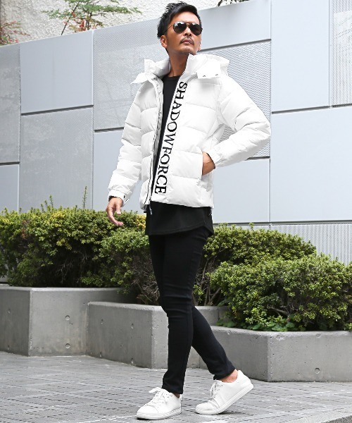 LUXSTYLE(ラグスタイル)の「フードロゴプリント中綿ブルゾン(ブルゾン・メンズ・ブラック/ホワイト・M/L/XL)」の13枚目の写真