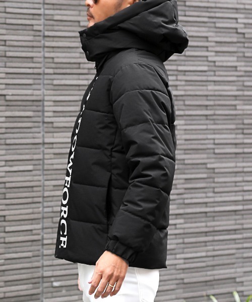 LUXSTYLE(ラグスタイル)の「フードロゴプリント中綿ブルゾン(ブルゾン・メンズ・ブラック/ホワイト・M/L/XL)」の14枚目の写真