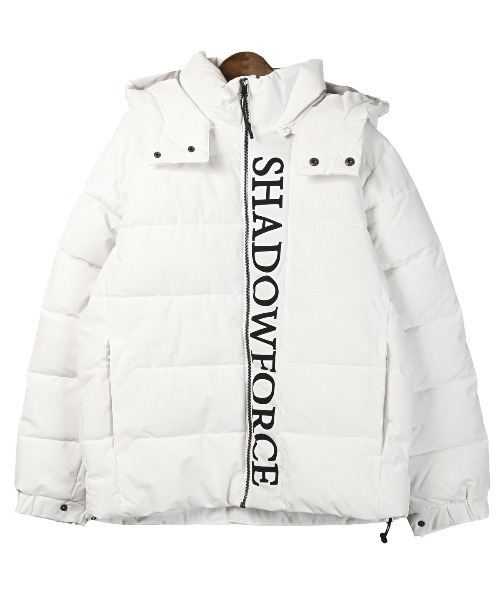 LUXSTYLE(ラグスタイル)の「フードロゴプリント中綿ブルゾン(ブルゾン・メンズ・ブラック/ホワイト・M/L/XL)」の8枚目の写真