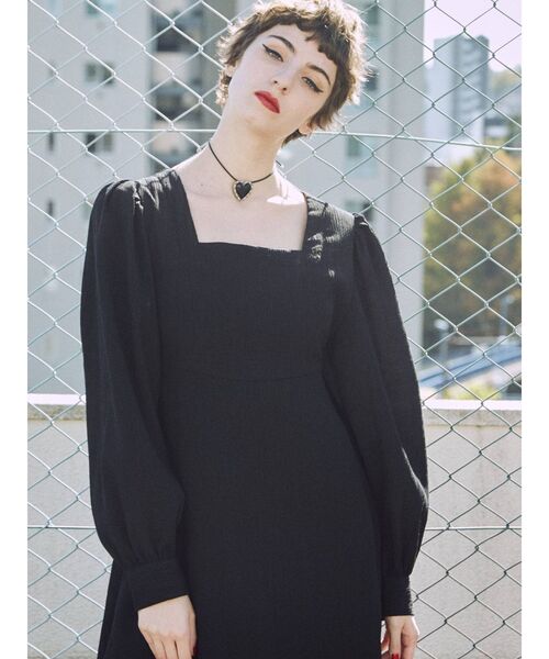 jouetie（ジュエティ）の「アクリルハートネックレス（ネックレス・レディース・ブラック/クリア・FREE）」の5枚目の写真