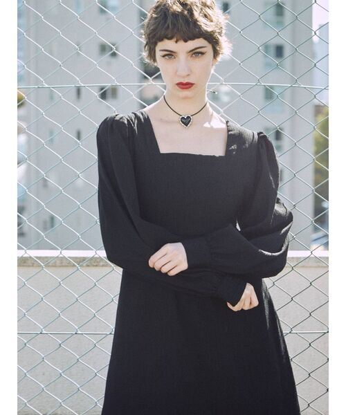 jouetie（ジュエティ）の「アクリルハートネックレス（ネックレス・レディース・ブラック/クリア・FREE）」の4枚目の写真