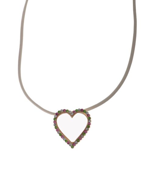 jouetie（ジュエティ）の「アクリルハートネックレス（ネックレス・レディース・ブラック/クリア・FREE）」の3枚目の写真