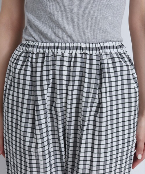 yuni(ユニ )の「キュプラ/コットン平織check easyパンツ(その他パンツ・レディース・ホワイト/ベージュ・FREE)」の17枚目の写真