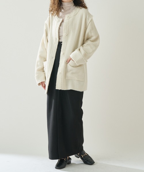 mystic（ミスティック）の「ハイウエストZIPスカート（スカート・レディース・ブラック/ベージュ/オフホワイト/ブルー/オレンジ・1/2/0）」の12枚目の写真