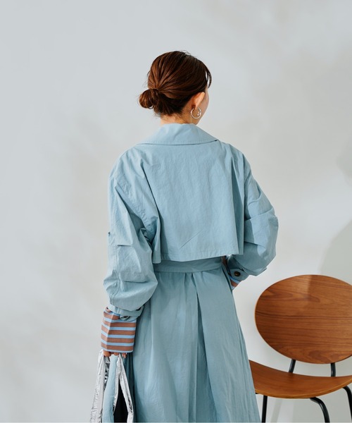 DouDou（ドゥドゥ）の「トレンチコート（トレンチコート・レディース・ベージュ/ブルー・FREE）」の15枚目の写真