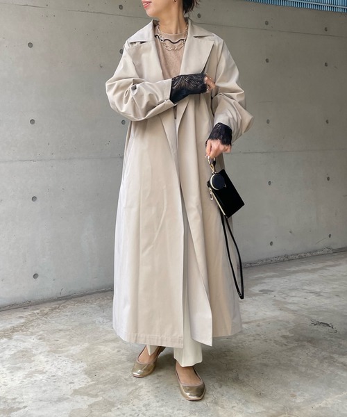 DouDou（ドゥドゥ）の「トレンチコート（トレンチコート・レディース・ベージュ/ブルー・FREE）」の18枚目の写真