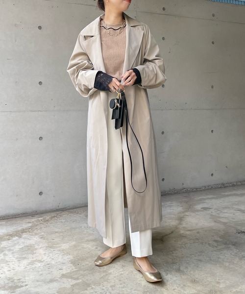DouDou（ドゥドゥ）の「トレンチコート（トレンチコート・レディース・ベージュ/ブルー・FREE）」の20枚目の写真