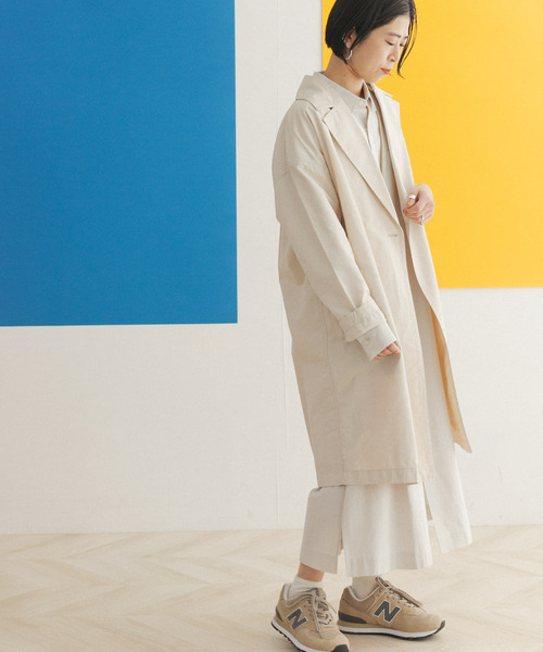 FORK&SPOON（フォークアンドスプーン）の「FORK&SPOON　オーバーライトミドルコート（チェスターコート・レディース・ベージュ/ネイビー/ホワイト系その他・ONE）」の10枚目の写真