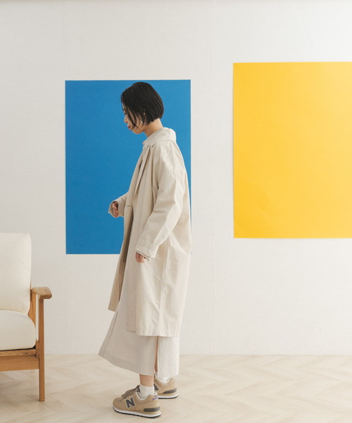 FORK&SPOON（フォークアンドスプーン）の「FORK&SPOON　オーバーライトミドルコート（チェスターコート・レディース・ベージュ/ネイビー/ホワイト系その他・ONE）」の13枚目の写真