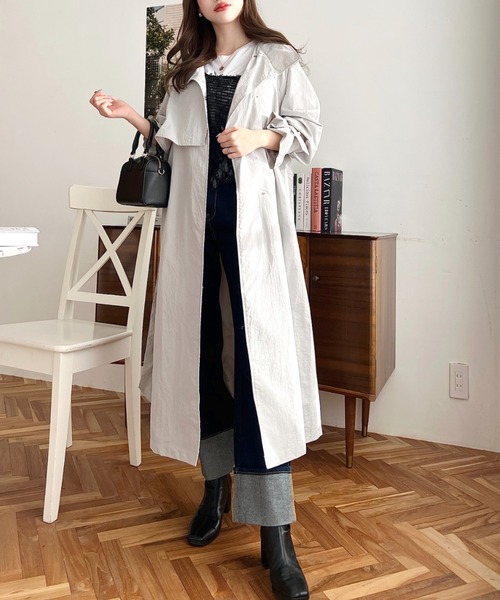 【新品・未使用】moment+ ロングコート moment+ ステンカラーコート コート 「累計販売枚数2万枚突破