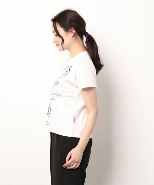 Thomas magpie（トーマスマグパイ）の「【THOMAS MAGPIE】30/2  スーパーコットンイラストロゴT（Tシャツ/カットソー・レディース・ネイビー/ベージュ/ホワイト・M）」の4枚目の写真