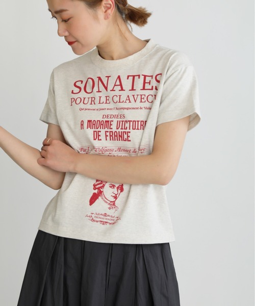 Thomas magpie（トーマスマグパイ）の「【THOMAS MAGPIE】30/2  スーパーコットンイラストロゴT（Tシャツ/カットソー・レディース・ネイビー/ベージュ/ホワイト・M）」の3枚目の写真