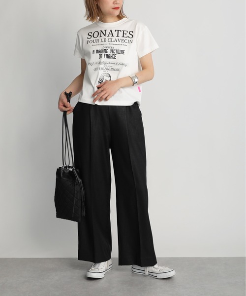 Thomas magpie（トーマスマグパイ）の「【THOMAS MAGPIE】30/2  スーパーコットンイラストロゴT（Tシャツ/カットソー・レディース・ネイビー/ベージュ/ホワイト・M）」の20枚目の写真