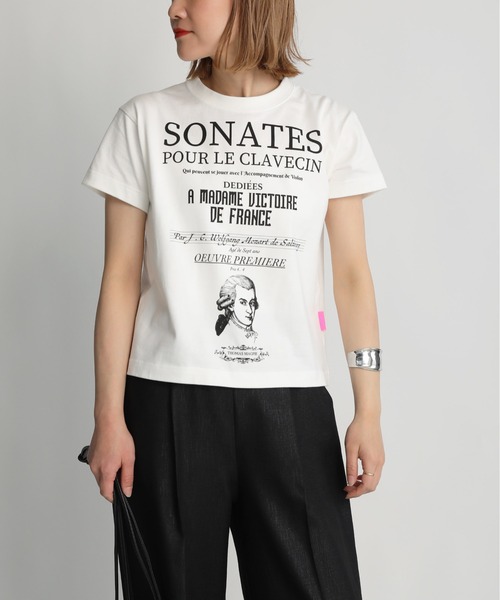 Thomas magpie（トーマスマグパイ）の「【THOMAS MAGPIE】30/2  スーパーコットンイラストロゴT（Tシャツ/カットソー・レディース・ネイビー/ベージュ/ホワイト・M）」の19枚目の写真