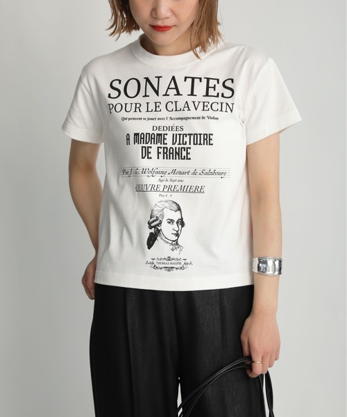 Thomas magpie（トーマスマグパイ）の「【THOMAS MAGPIE】30/2  スーパーコットンイラストロゴT（Tシャツ/カットソー・レディース・ネイビー/ベージュ/ホワイト・M）」の15枚目の写真