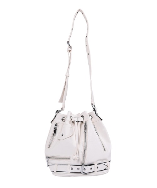 Narcissus（ナルシス）の「【Narcissus】ライダースバッグ（ショルダーバッグ・レディース・ホワイト/ブラック・FREE）」の3枚目の写真