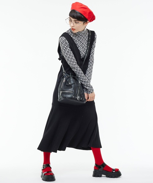 Narcissus（ナルシス）の「【Narcissus】ライダースバッグ（ショルダーバッグ・レディース・ホワイト/ブラック・FREE）」の10枚目の写真