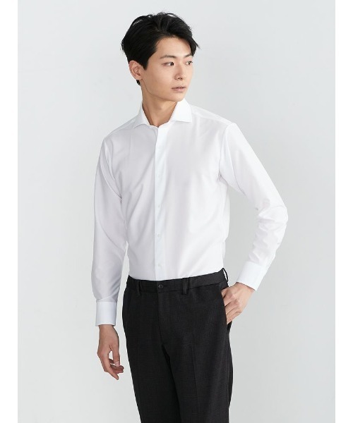 Tokyo Run サスビズ トリコットシャツ カッタウェイ ホワイト ブルー ビジネスシャツ Perfect Suit Factory パーフェクトスーツファクトリー のファッション通販 Zozotown