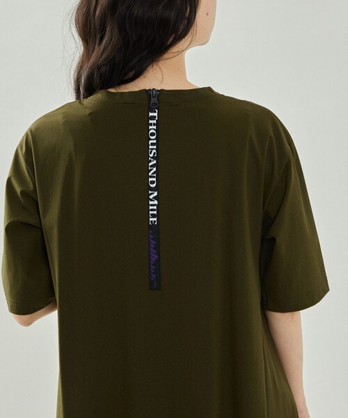 FREAK'S STORE（フリークスストア）の「THOUSAND MILE/サウザンドマイル 5分袖フレアワンピース（ワンピース・レディース・ブラック/オリーブ/レンガ・ﾌﾘ-）」の20枚目の写真