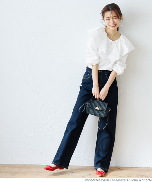 coca（coca）（コカ）の「ビックカラーブラウス（シャツ/ブラウス・レディース・ホワイト・M/L）」の13枚目の写真