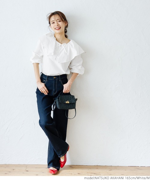 coca（coca）（コカ）の「ビックカラーブラウス（シャツ/ブラウス・レディース・ホワイト・M/L）」の11枚目の写真