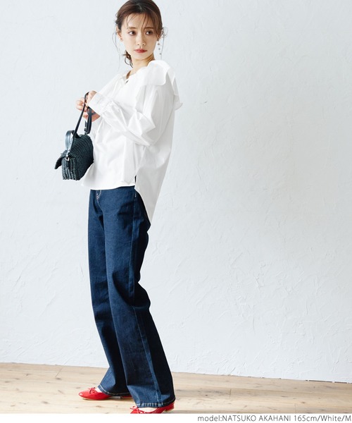 coca（coca）（コカ）の「ビックカラーブラウス（シャツ/ブラウス・レディース・ホワイト・M/L）」の10枚目の写真