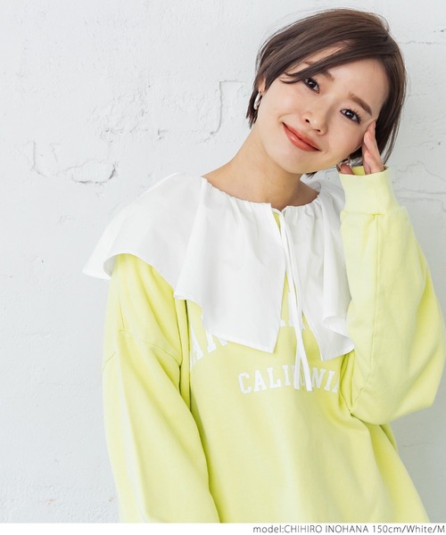 coca（coca）（コカ）の「ビックカラーブラウス（シャツ/ブラウス・レディース・ホワイト・M/L）」の4枚目の写真