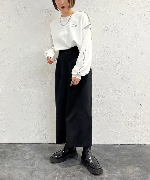 apres jour mignon(アプレジュールミニョン)の「袖刺繍スウェット【ZOZOTOWN限定アイテム】(スウェット・レディース・ブラック/オフホワイト/ピンク/ナチュラル・X-LARGE/フリー)」の11枚目の写真
