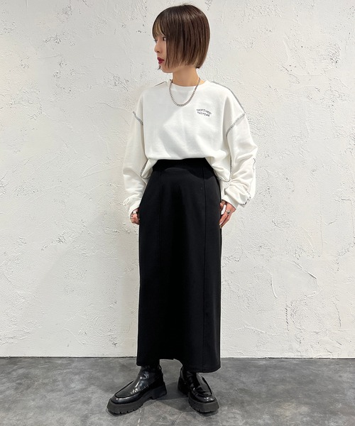 apres jour mignon(アプレジュールミニョン)の「袖刺繍スウェット【ZOZOTOWN限定アイテム】(スウェット・レディース・ブラック/オフホワイト/ピンク/ナチュラル・X-LARGE/フリー)」の12枚目の写真