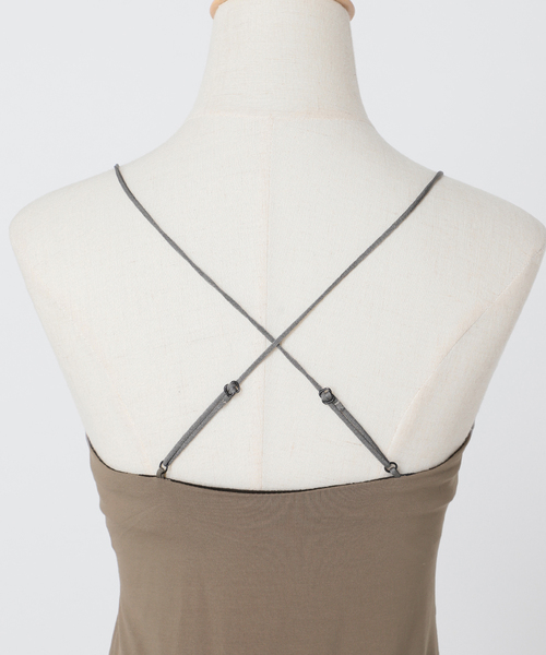 CITYSHOP（シティーショップ）の「CAMI BUSTIER：キャミソール（キャミソール・レディース・ブラック/グレー・38/36）」の6枚目の写真